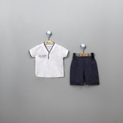 Wholesale 2-Piece Baby Boys Shirt with Shorts 6-18M Kumru Bebe 1075-3856 Белый 