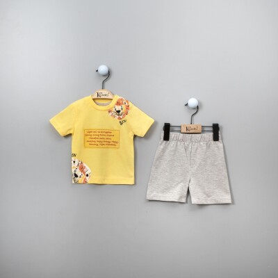 Wholesale 2-Piece Baby Boys T-shirt Set with Shorts 6-18M Kumru Bebe 1075-3838 - 1