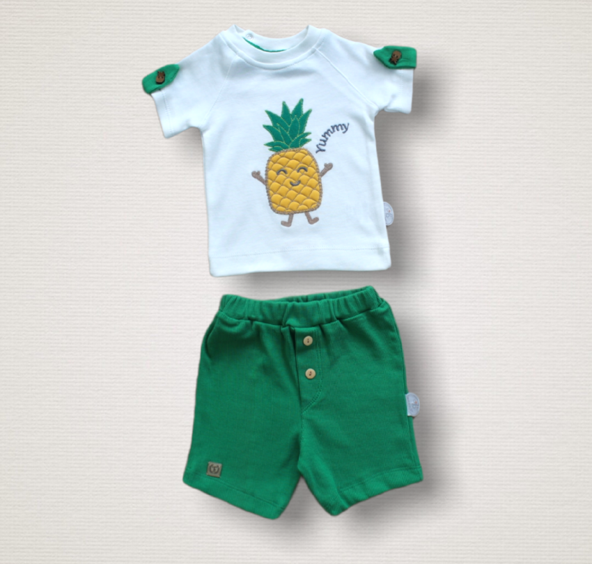 Wholesale 2-Piece Baby Boys T-Shirt Sets with Shorts 1-12M Tomuycuk 1074-75543-07 - 3