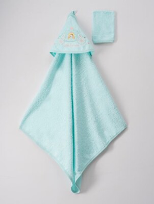 Wholesale 2-Piece Baby Girl Set with Scrub Mitt and Towel 72x80 Ramel Kids 1072-463K Мятно-зеленый