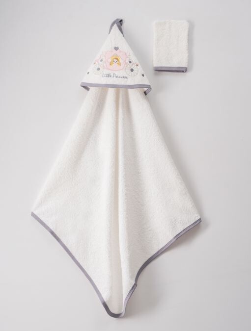 Wholesale 2-Piece Baby Girl Set with Scrub Mitt and Towel 72x80 Ramel Kids 1072-463K - 1
