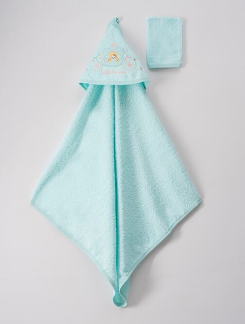 Wholesale 2-Piece Baby Girl Set with Scrub Mitt and Towel 72x80 Ramel Kids 1072-463K - 4