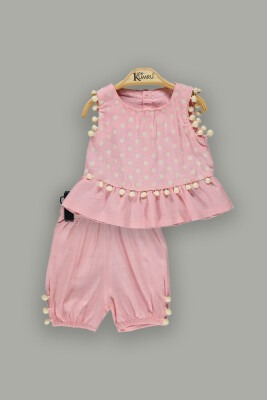 Wholesale 2-Piece Baby Girl Shorts Set with Ruffle Blouse 6-18M Kumru Bebe 1075-3859 - Kumru Bebe (1)