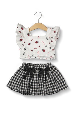 Wholesale 2-Piece Baby Girls Blouse and Skirt Set 6-24M Boncuk Bebe 1006-6102 - 2