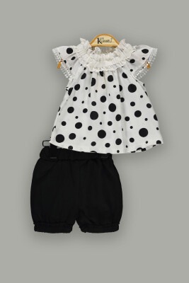 Wholesale 2-Piece Baby Girls Blouse Set with Shorts 6-18M Kumru Bebe 1075-3811 - 2