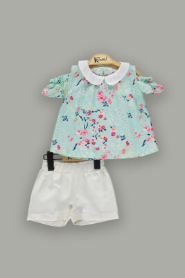 Wholesale 2-Piece Baby Girls Blouse Sets with Shorts 6-18M Kumru Bebe 1075-3661 - 2