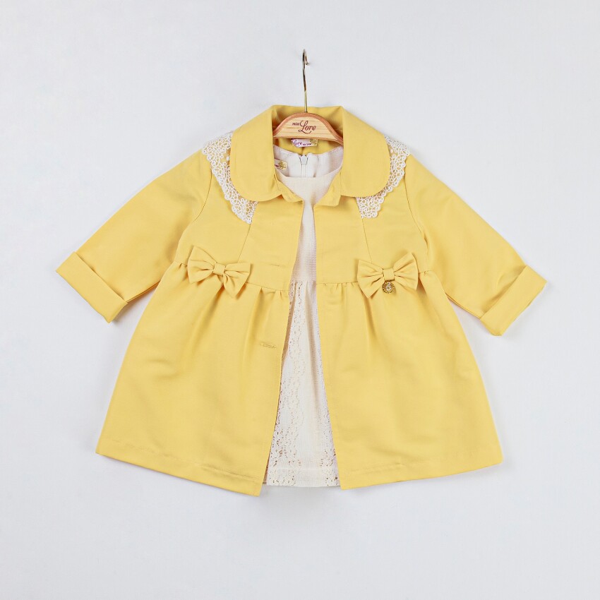 Wholesale 2-Piece Baby Girls Dress with Trench Coat 9-24M Miss Lore 1055-5506 - 3
