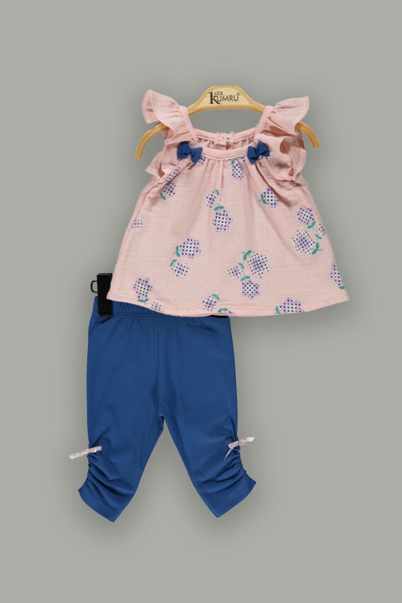 Wholesale 2-Piece Baby Girls Leggings Set With Ruffle Blouse 6-18M Kumru Bebe 1075-3693 - 5