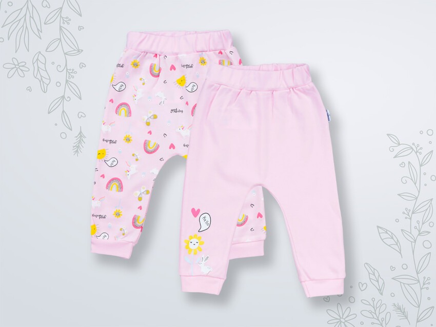 Wholesale 2-Piece Baby Girls Pants 3-18M Miniworld 1003-16471 - 2