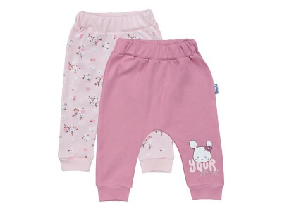 Wholesale 2-Piece Baby Girls Pants Set 3-18M Miniworld 1003-16324 Нежно-темно фиолетовый 