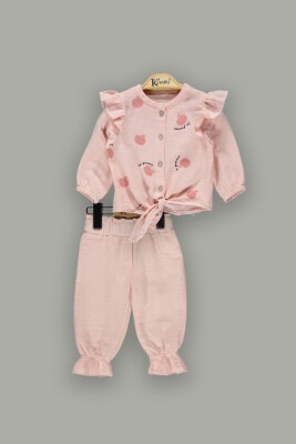 Wholesale 2-Piece Baby Girls Pants Sets with Shirt 6-18M Kumru Bebe 1075-3865 Розовый 