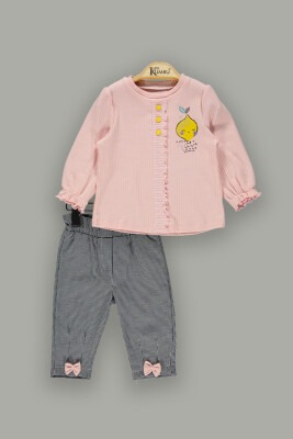 Wholesale 2-Piece Baby Girls Set with Body and Pants 6-18M Kumru Bebe 1075-3940 - 2