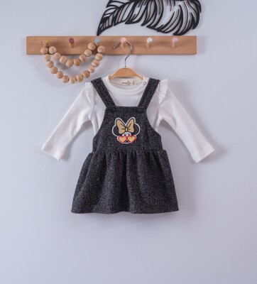 Wholesale 2-Piece Baby Girls Set with Overalls and Long Sleeve T-shirt 9-24M Eray Kids 1044-6156 - Eray Kids