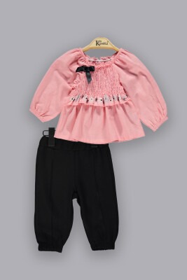 Wholesale 2-Piece Baby Girls Set with Shirt and Pants 6-18M Kumru Bebe 1075-3802 - 2