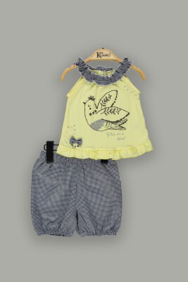 Wholesale 2-Piece Baby Girls Sleeveless T-Shirt and Shorts Sets 6-18M Kumru Bebe 1075-3666 - 1