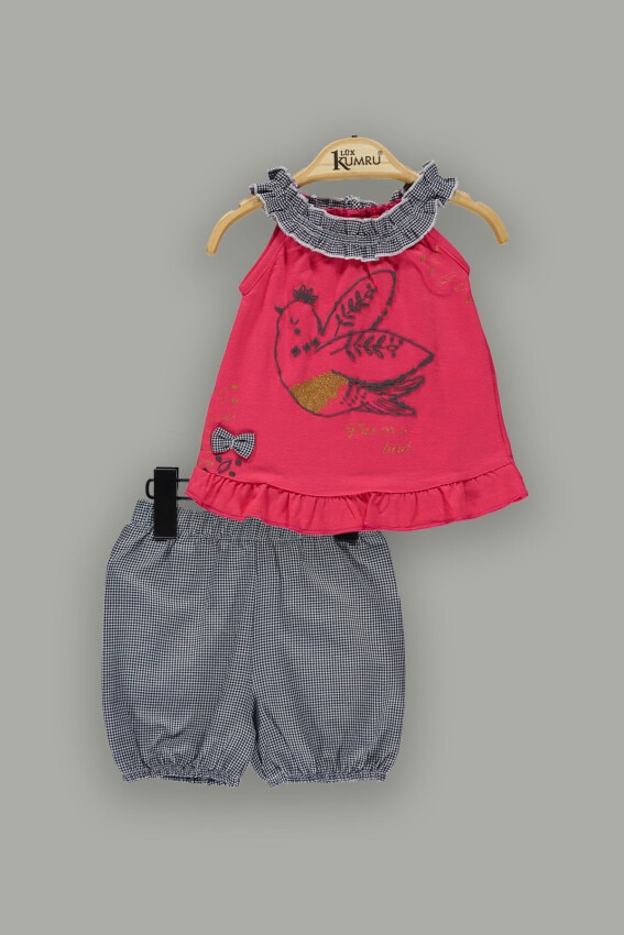 Wholesale 2-Piece Baby Girls Sleeveless T-Shirt and Shorts Sets 6-18M Kumru Bebe 1075-3666 - 5