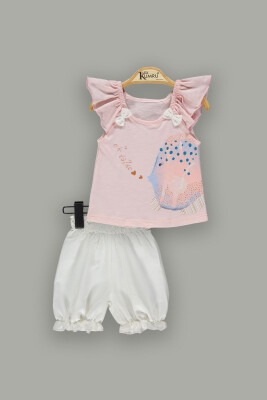 Wholesale 2-Piece Baby Girls T-shirt and Shorts Set 3-12M Kumru Bebe 1075-3622 - Kumru Bebe (1)