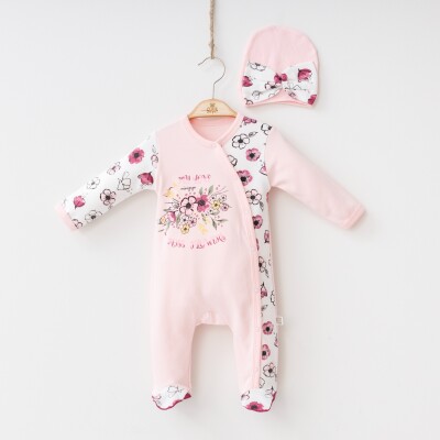 Wholesale 2-Piece Baby Girls with Hat Jumpsuit 0-9M Minizeyn 2014-5578 - 1