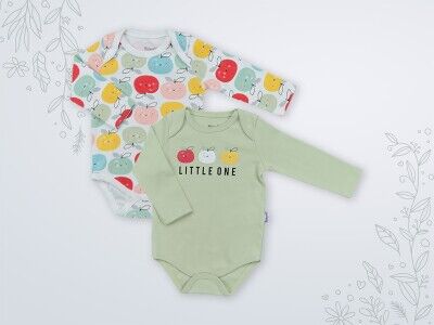 Wholesale 2-Piece Baby Onesies Set 3-18M Miniworld 1003-16439 Green