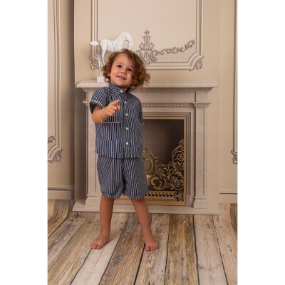 Wholesale 2-Piece Boys Pajamas Set with Striped 2-11Y KidsRoom 1031-5657 - KidsRoom