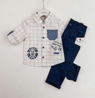 Wholesale 2-Piece Boys Pirnted Shirt and Pants 2-5Y Sani 1068-9793 - Sani (1)