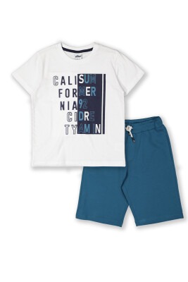 Wholesale 2-Piece Boys Shorts Set with T-shirt 8-14Y Elnino 1025-22157 - 1