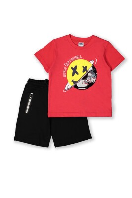 Wholesale 2-Piece Boys Shorts Set with T-shirt Elnino 1025-22106 Red