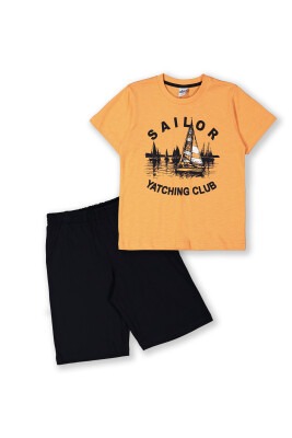 Wholesale 2-Piece Boys T-shirt Set with Shorts 8-14Y Elnino 1025-22152 - 2