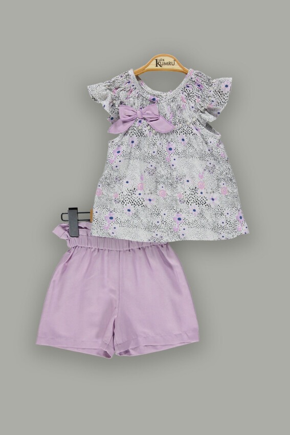 Wholesale 2-Piece Girl Shorts Set With Blouse 2-5Y Kumru Bebe 1075-3679 - 3