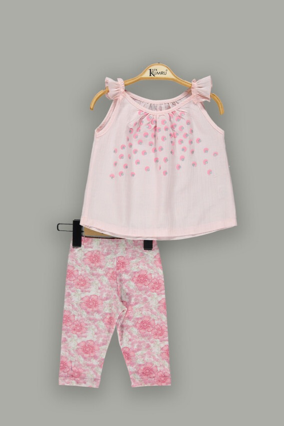 Wholesale 2-Piece Girls Blouse Sets with Leggings 2-5Y Kumru Bebe 1075-3657 - 3