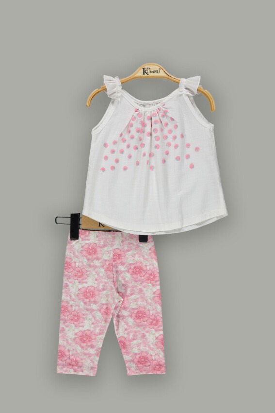 Wholesale 2-Piece Girls Blouse Sets with Leggings 2-5Y Kumru Bebe 1075-3657 - 4