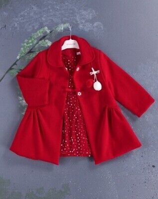 Wholesale 2-Piece Girls Coat with Dress 2-5Y BabyRose 1002-3864 Красный