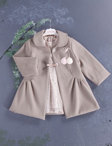 Wholesale 2-Piece Girls Coat with Dress 2-5Y BabyRose 1002-3864 - 1