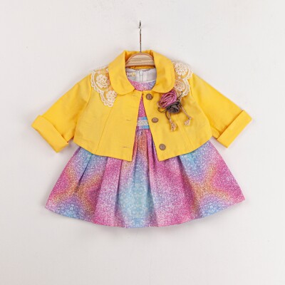 Wholesale 2-Piece Girls Dress with Jacket 2-6Y Miss Lore 1055-5528 - 2