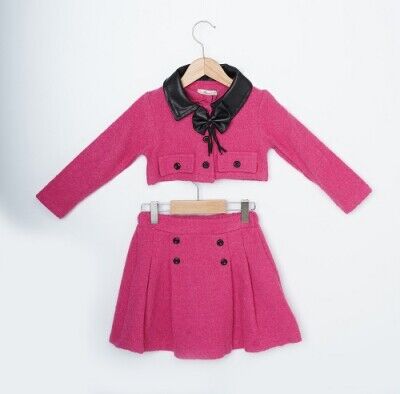 Wholesale 2-Piece Girls Jacket and Skirt Sets 3-6Y Büşra Bebe 1016-23236 - 2
