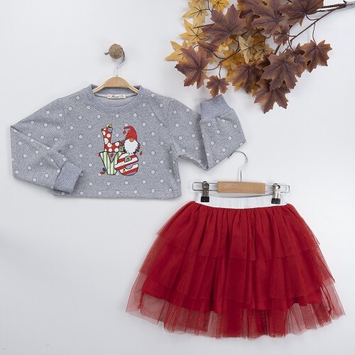 Wholesale 2-Piece Girls Newyear Dress 3-6Y Büşra Bebe 1016-22234 - 1