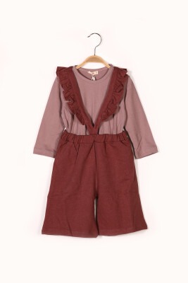 Wholesale 2-Piece Girls Overalls Set with Long Sleeve T-shirt 2-7Y Zeyland 1070-212Z2AZS71 - 1