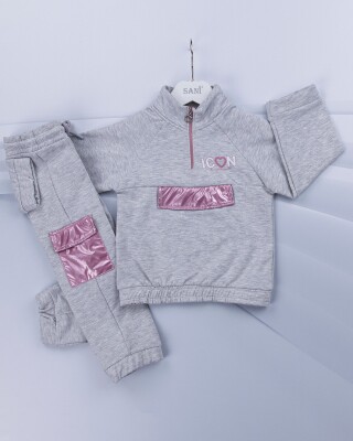Wholesale 2-Piece Girls Set with Sweat and Pants 1-4Y Sani 1068-4541 - 1