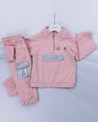 Wholesale 2-Piece Girls Set with Sweat and Pants 1-4Y Sani 1068-4541 - 2