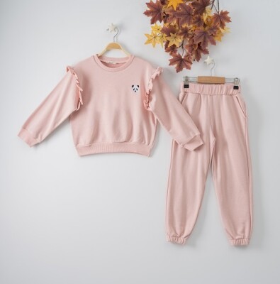 Wholesale 2-Piece Girls Set with Sweat and Sweatpants 7-10Y Büşra Bebe 1016-22263 - Büşra Bebe