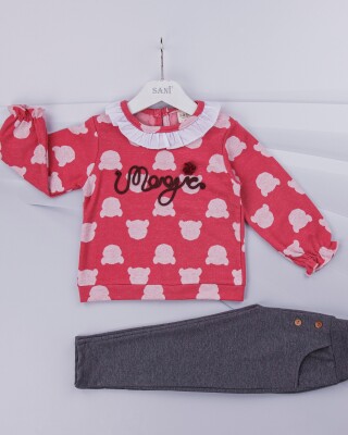Wholesale 2-Piece Girls Set with Sweater and Pants 1-4Y Sani 1068-4565-1 - Sani (1)