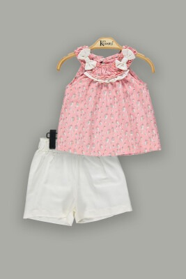 Wholesale 2-Piece Girls Shirt and Shorts Set 2-5Y Kumru Bebe 1075-3624 - Kumru Bebe