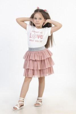 Wholesale 2-Piece Girls Skirt and T-shirt Set 4-8Y DMB Boys&Girls 1081-M 0142 - DMB Boys&Girls