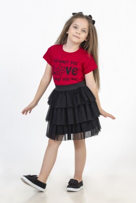 Wholesale 2-Piece Girls Skirt and T-shirt Set 4-8Y DMB Boys&Girls 1081-M 0142 - 2