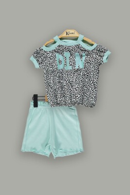 Wholesale 2-Piece Girls T-shirt and Shorts Set 2-5Y Kumru Bebe 1075-3636 - 1
