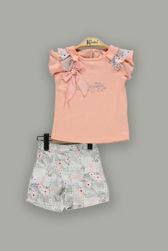 Wholesale 2-Piece Girls T-Shirt And Shorts Set 2-5Y Kumru Bebe 1075-3663 - 4