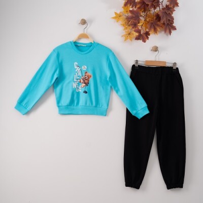 Wholesale 2-Piece Girls Tracksuit Set 7-10Y Büşra Bebe 1016-22257 - Büşra Bebe (1)