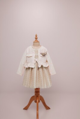 Wholesale 2-Piece Girls Tulle Dress with Jacket 1-4Y BabyRose 1002-4097 - Babyrose