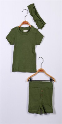 Wholesale 2-Piece Organic Baby Boys Set with T-shirt and Shorts Gots Certificate 6-24M Zeyland 1070- - Zeyland