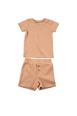 Wholesale 2-Piece Organic Baby Boys Set with T-shirt and Shorts Gots Certificate 6-24M Zeyland 1070- - Zeyland (1)